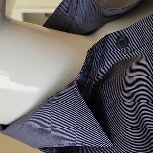 EXPRESS Slim Striped Stretch 1MX Dress Shirt